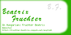 beatrix fruchter business card